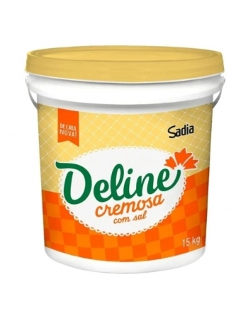 Margarina Cremosa C/ Sal 60% Lipídios Deline Balde 15Kg