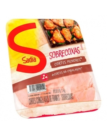 Sobrecoxa De Frango C/ Osso Cortes Menores Sadia Bandeja 1Kg