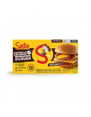Hamburguer Bovino Temperado Churrasco Sadia 672g