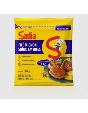 Filé Mignon Suino Fatiado Congelado Sadia 800g
