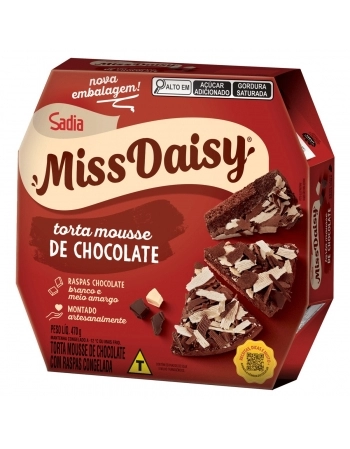 Torta Mousse Chocolate Com Raspas Miss Daisy Sadia